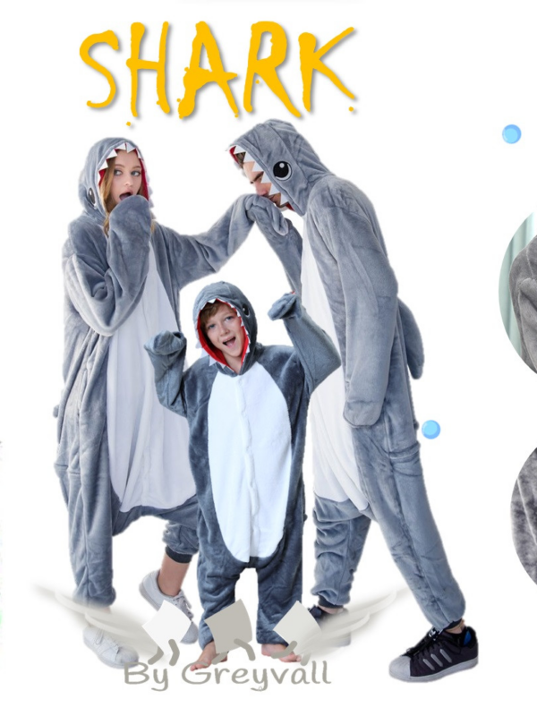 Pijama Kigurumi de animales Tiburon