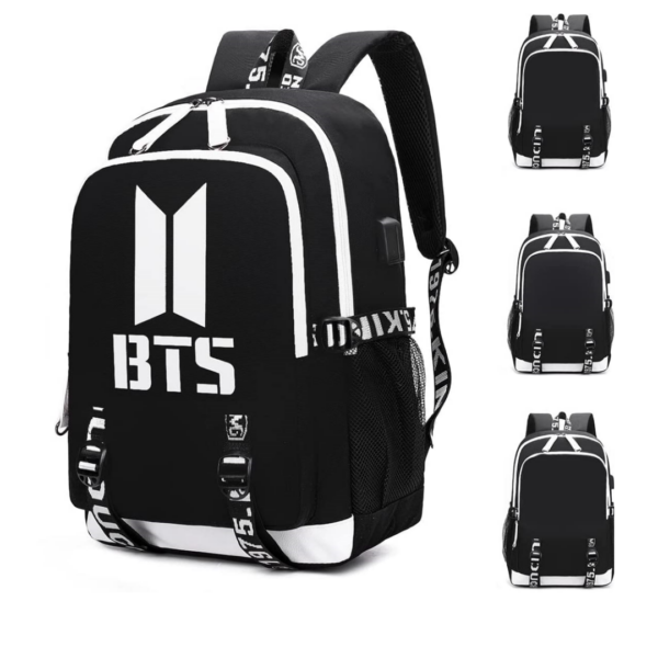 MOCHILA CASUAL KPOP BTS - NEGRO